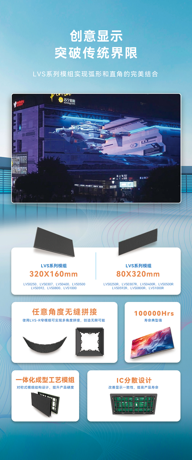 amjs澳金沙门高质量户外全彩显示产品：LVS系列与CV-18L系列